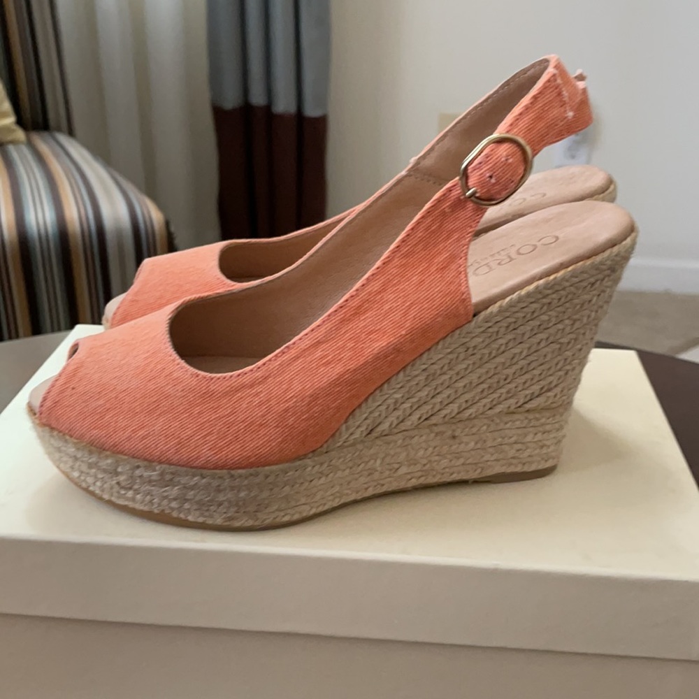 Cordani Evans platform wedge espadrille.